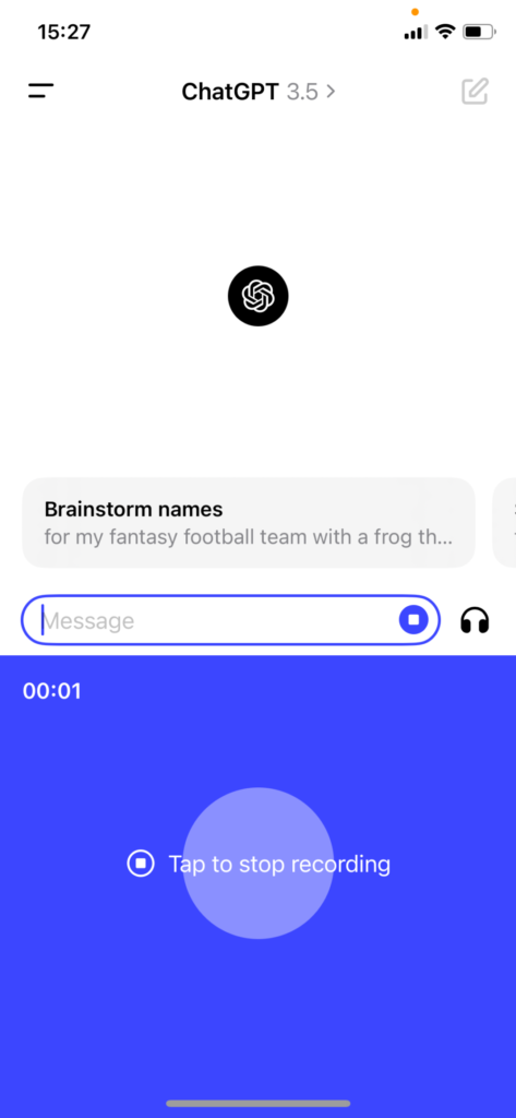 アプリ版ChatGPT　音声入力２
